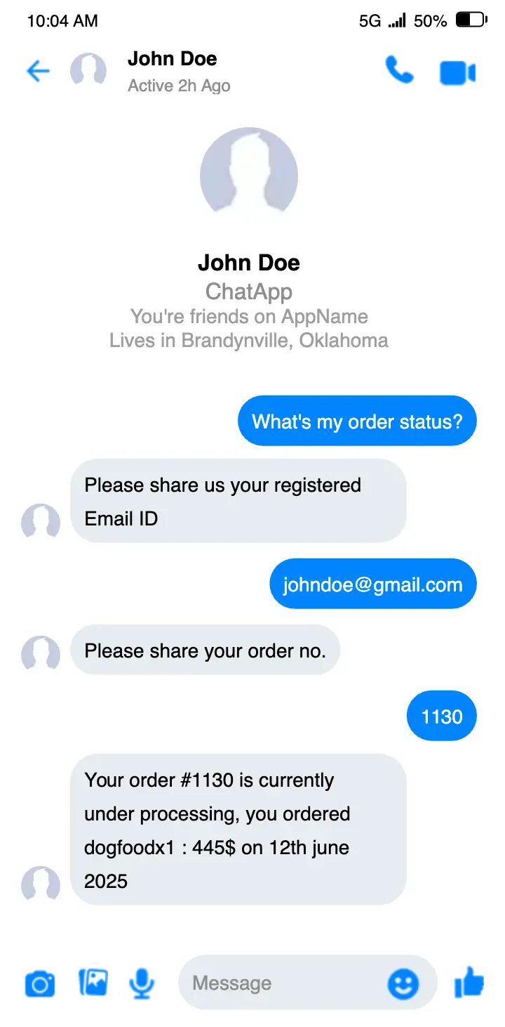 Facebook Messenger AI Chatbot