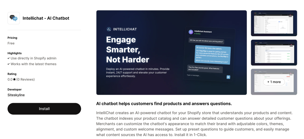 Intellichat Shopify App