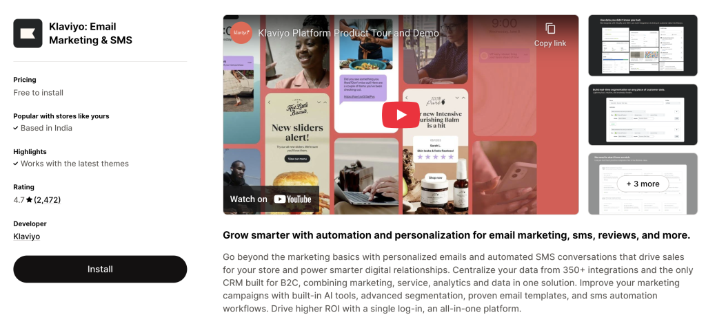 Klaviyo Email Marketing