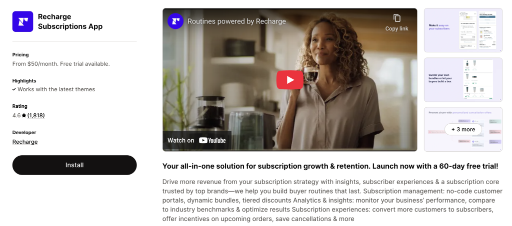 Recharge Subscriptions