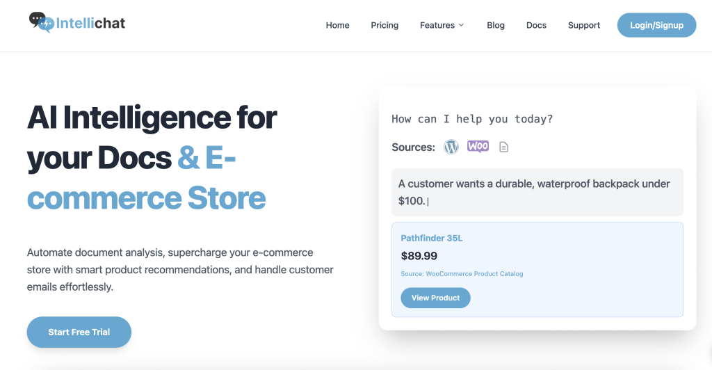 Intellichat Homepage