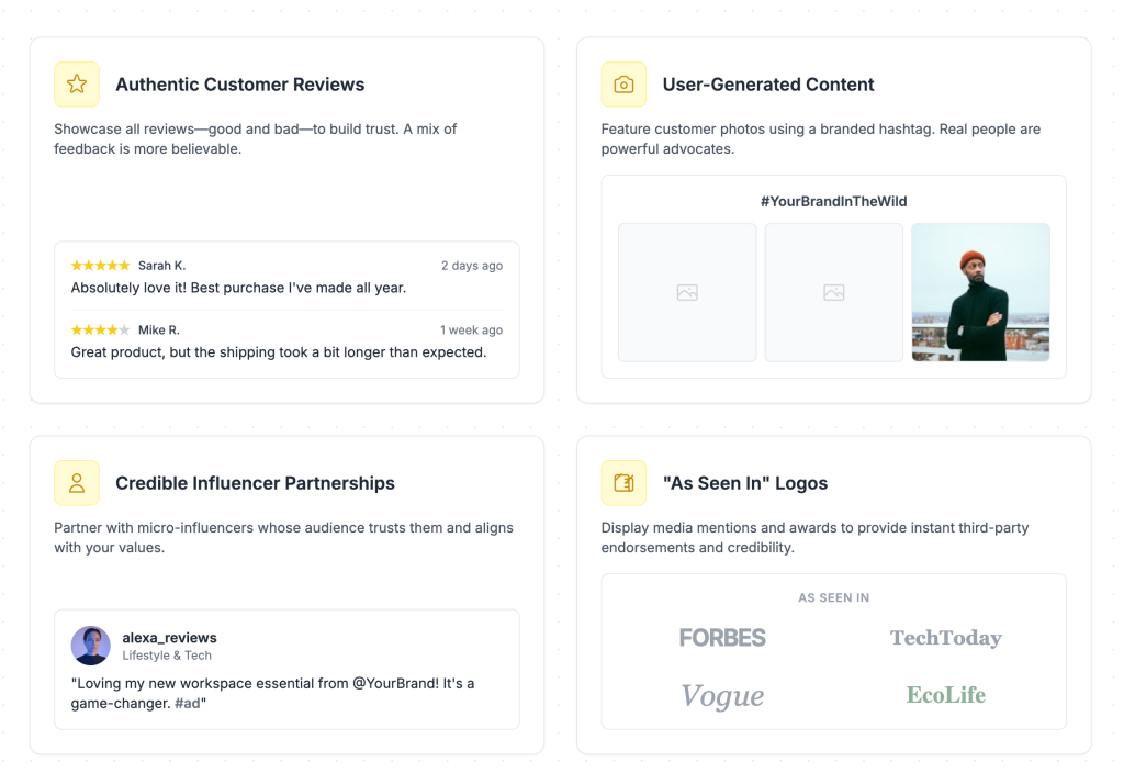 Good social proof example