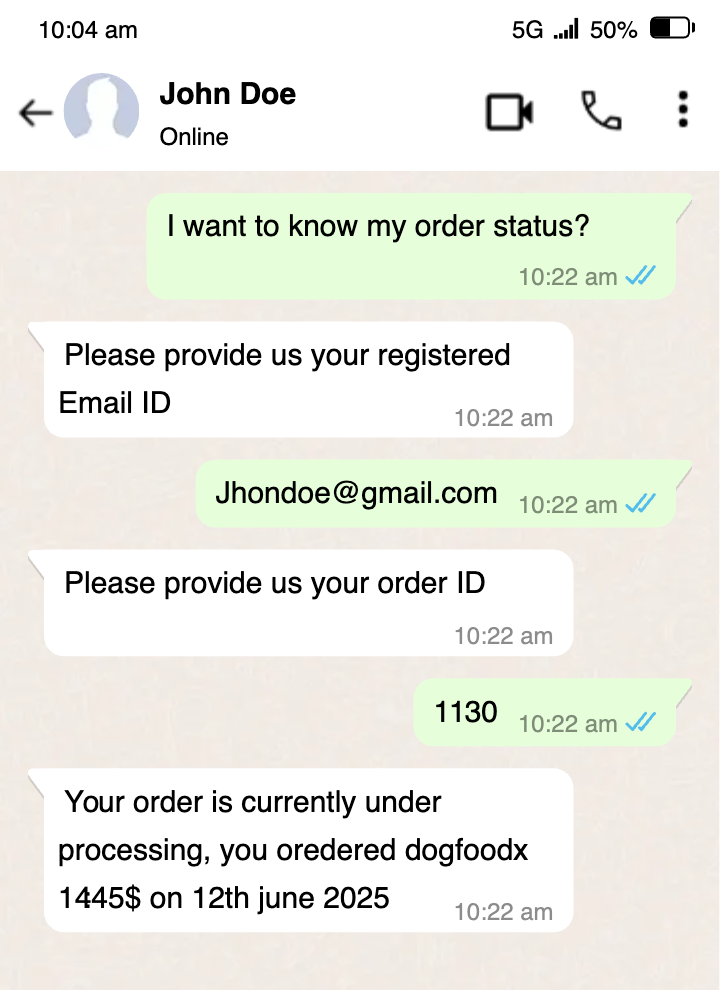 WhatsApp Business AI Chatbot